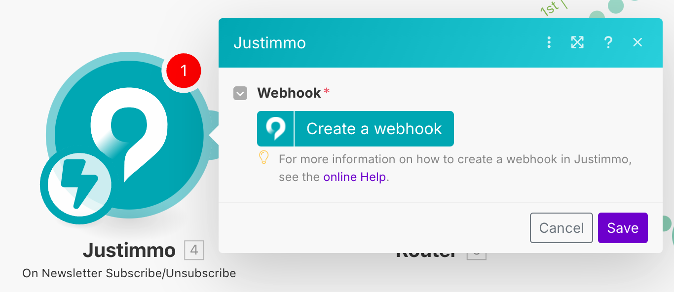 Screenshot - Configure Webhook
